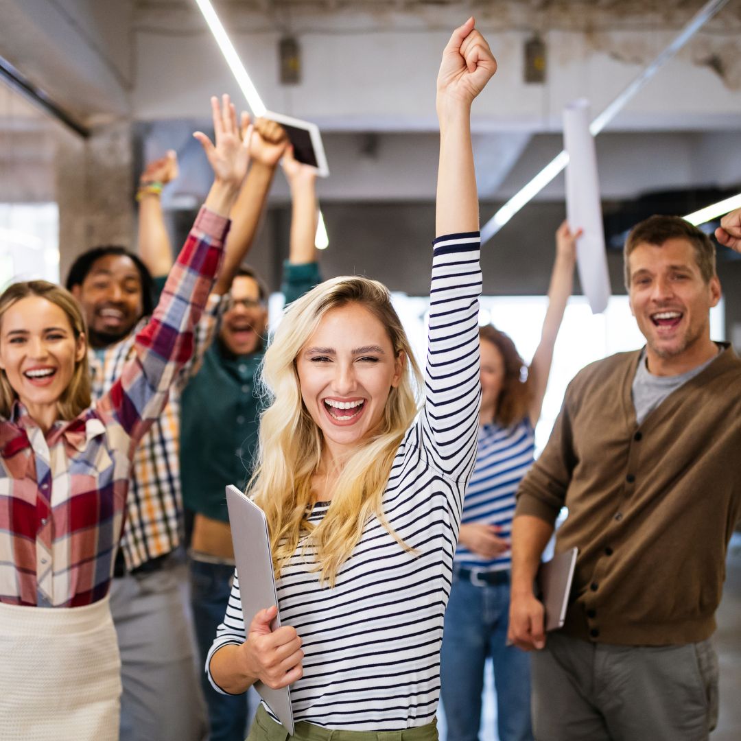 expats happy business people